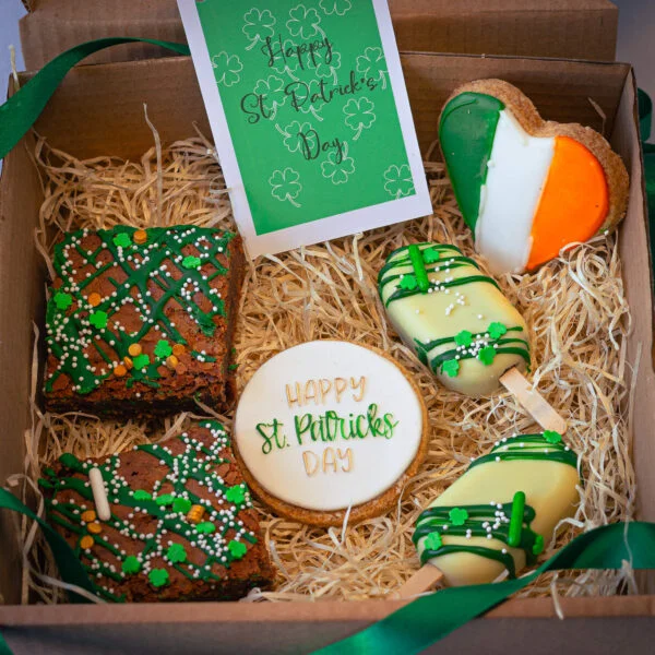 Leprechaun Mixed Treat Box alt - Leprechaun Mixed Treat Box: (postable) - Gabi Bakes Cakes