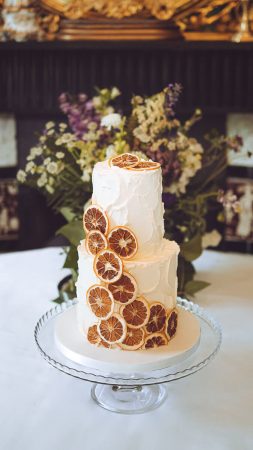 Buttercream and orange wedding cake at Cahernane House Killarney - Some of my favourite wedding venues in Killarney - Gabi Bakes Cakes